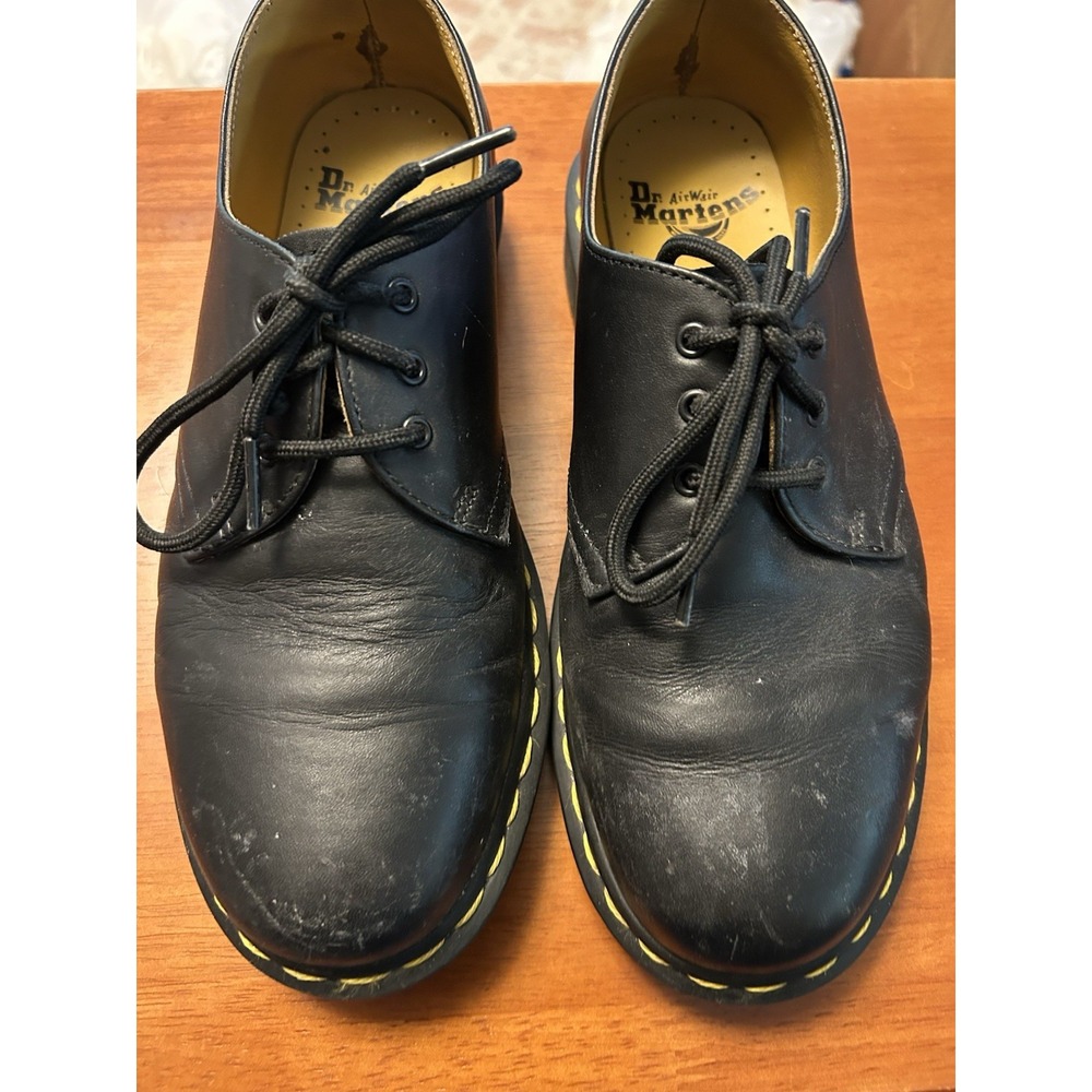 Dr. Martens 1461 3 Eye Leather Black Smooth AW004 Mens 7/Women 8 Air Wair